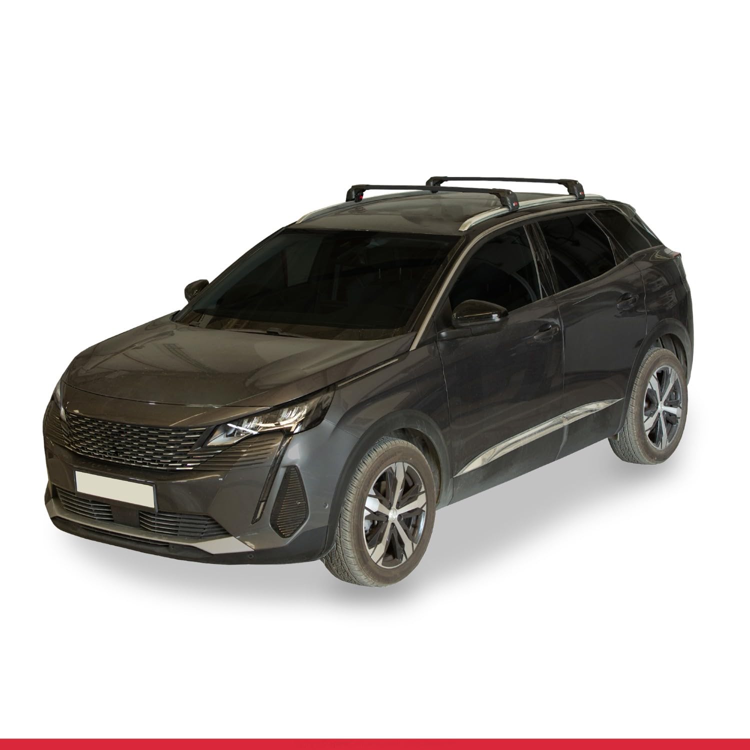 Compatible con Peugeot 3008 II (P84) Pre-Facelift 2017-2020 Modelo Ace-2 Barra de Techo Auto Portaequipajes Barras Transversales Negro Aluminio 2 Barras