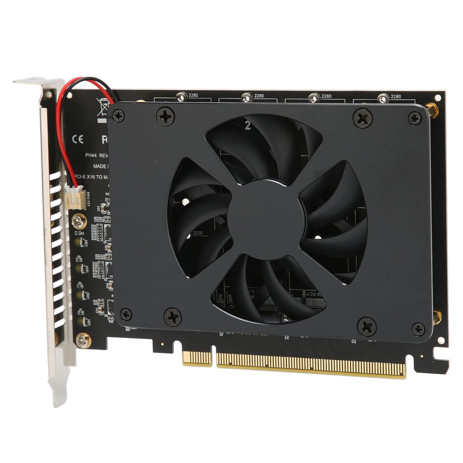 M.2 PCIe 4.0 X16 to 4 Port M.2 NVMe A with Cooling Fan NVMe Card 4x32Gbps SSD A for Dual M.2 PCIe A for NVMe SSD PCIe X16 to M.2 NVMe 4 Port Card-image-32