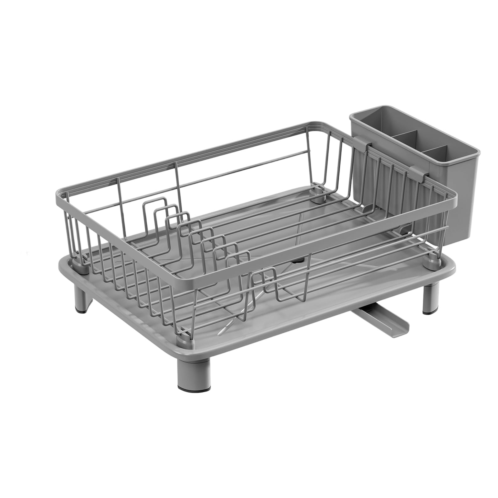 Msioytog Modern Kitchen Drainer Stand with Multi Compartment Design and Reinforced for Organized Counter Kitchen Tool Planner Rack