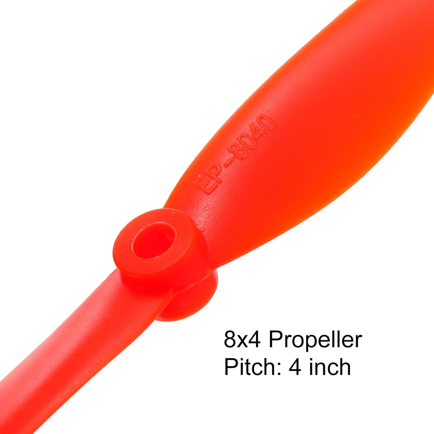 MECCANIXITY 8040 Propellers 8x4 Prop 2-Vane Fixed-Wing Orange Replacement Props with Adapter Rings for Airplane RC Plane, Pack of 16