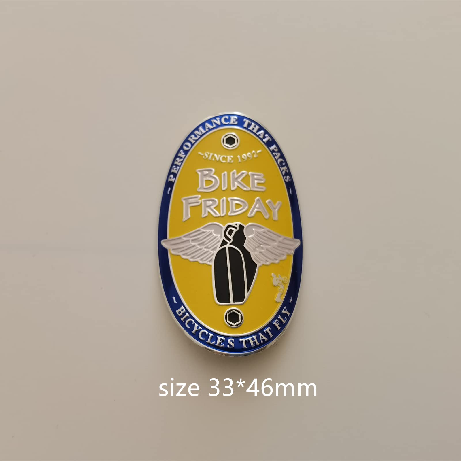 Gepinke for Mountain Bike Head Badge Decals Stickers BMX Foldable Bike Frame Sticker (Friday)