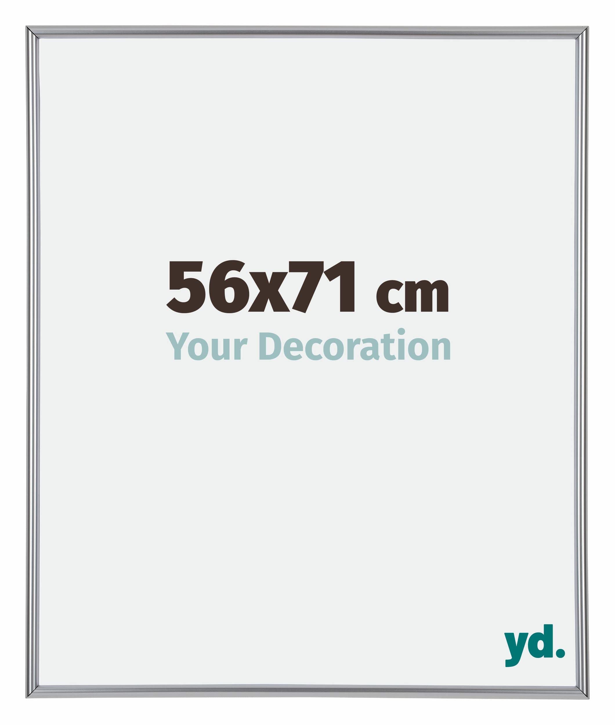 Your Decoration - Picture Frame 56x71 cm - Silver High Gloss - Decorative Wall Frame in Plastic with Antireflection - Frame 56x71 - Annecy