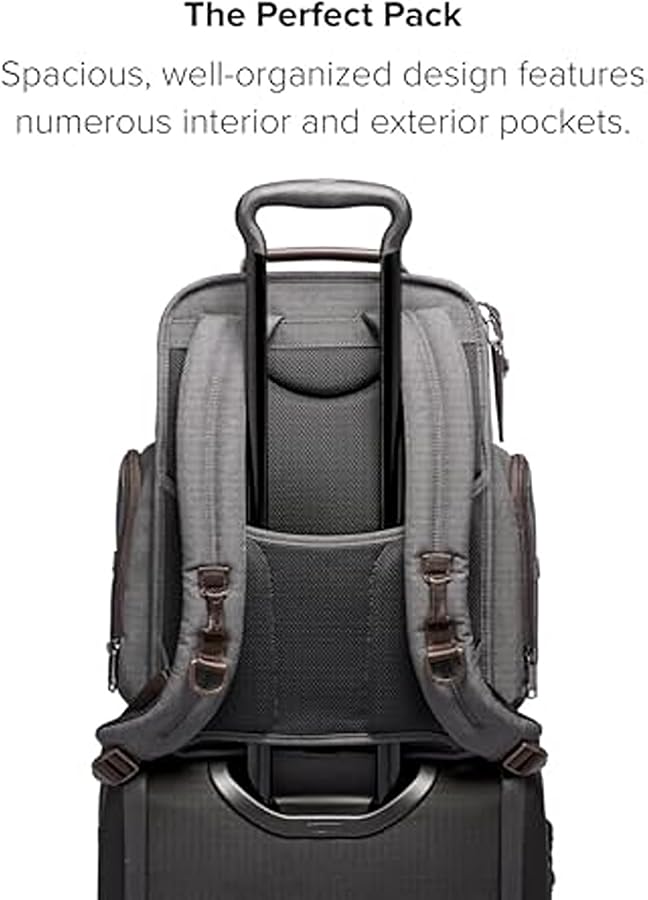 TUMI Alpha2 T-Pass バックパック アールグレー×ブラウン Tumi Alpha 2 T-Pass Business Class Brief Pack, Earl Grey (Grey