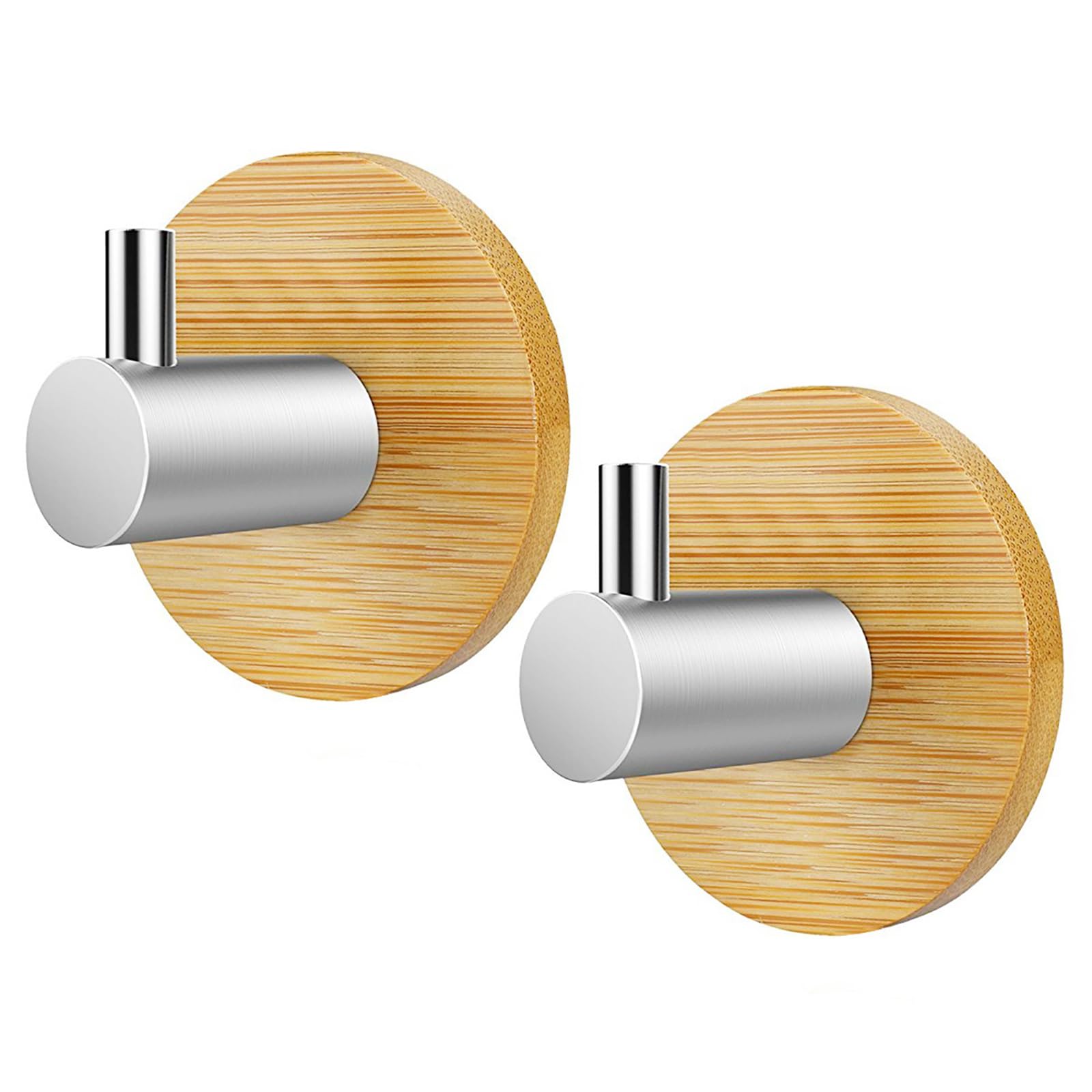 APRRMLIZW Holz Bambus Handtuchhaken Haken 2 Stck 304 Edelstahl Bambus Haken  Wasserfeste Klebehaken Wand Handtuchhalter Holz Selbstklebende Haken fr  Wohnzimmer Kche Badezimmer Schlafzimmer : Amazon.de: Baumarkt
