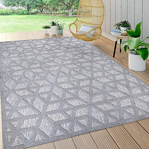 Tapete decorativo interior/exterior 7'9 x 10' gris claro miniatura 3