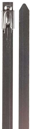 BAND-IT KE0358 Uncoated 316 Stainless Steel Ball-Lok Cable Tie, 5/16