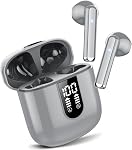 Wireless Earbuds, Bluetooth 5.3 Headphones HiFi Stereo, Mini in-Ear Bluetooth Earbuds, Wireless Earphones with 4 ENC Noise Cancelling Mic, IP7 Waterproof, LED Display, Touch Control Ear Buds, Black