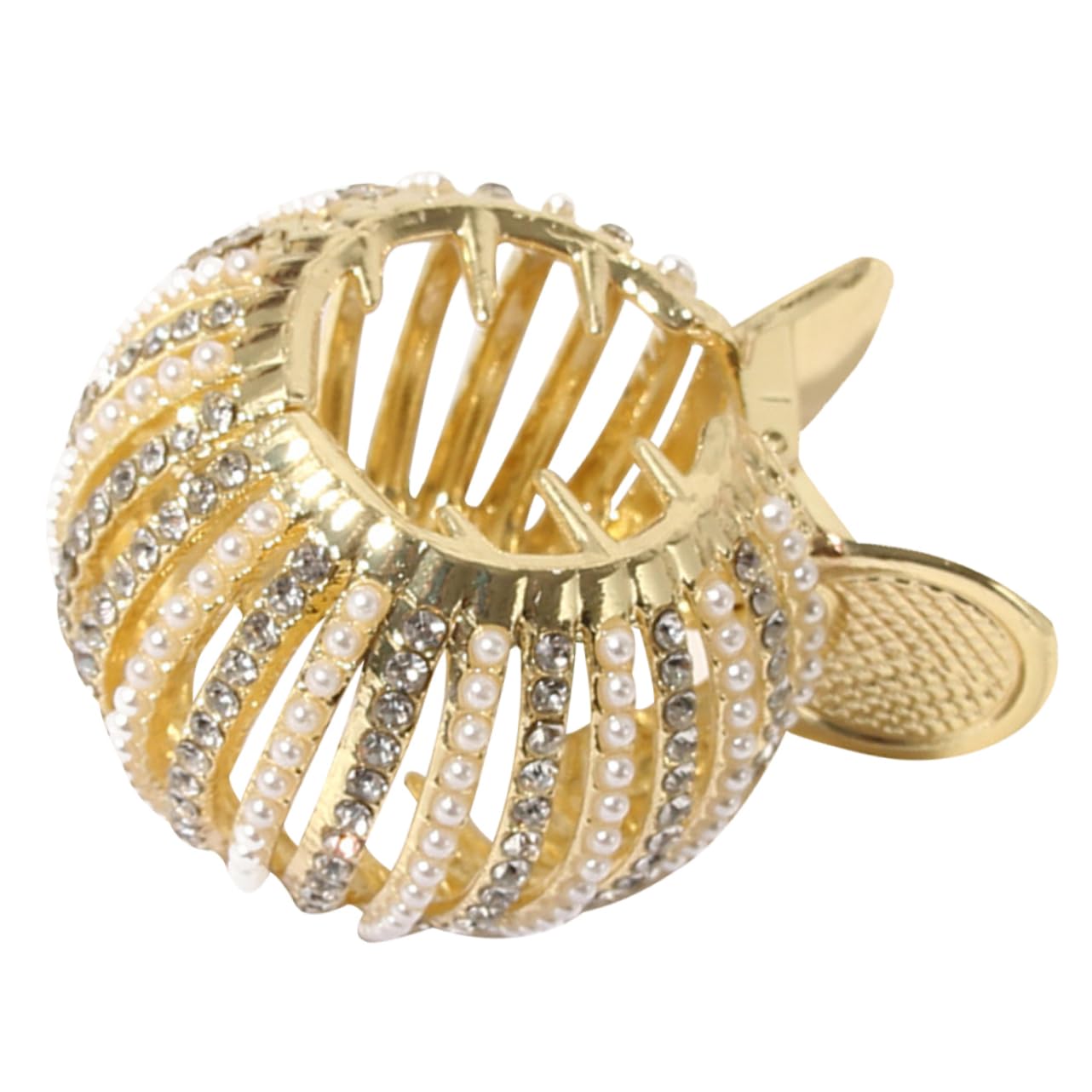 POPETPOP 5pezzi Fermaglio Per Coda Alta Decorato Con Perle Clip Elegante Per Spessi e Lunghi Accessorio Per Occasioni Speciali e Quotidiane Per Matrimoni e Feste