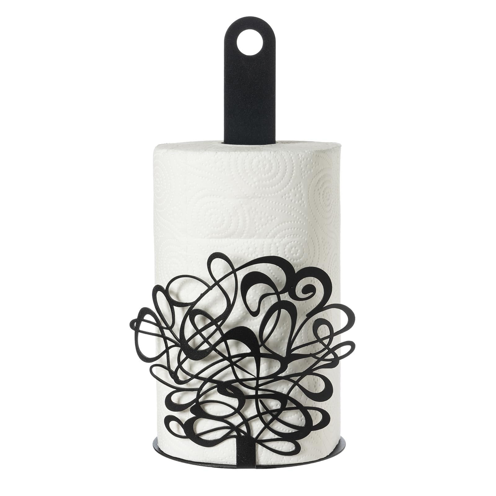 Arti & Mestieri Portarrollos de cocina garabato, 15 x 30 cm, negro