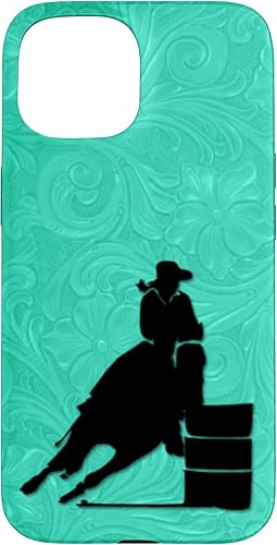 Miniatura 10 de iPhone 11 Barril Carreras Caballo En Turquesa Floral Estuche De Herramientas