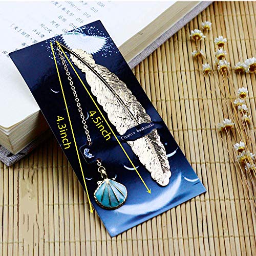 Vintage Metal Feather Bookmarks,2 Pcs Beautiful Page Markers,Secret Santa Gifts Christmas Stocking Stuffers,Graduation Gifts Birthday Pretty Gift For Women Girl Kids Readers Teacher Mom #TOP4