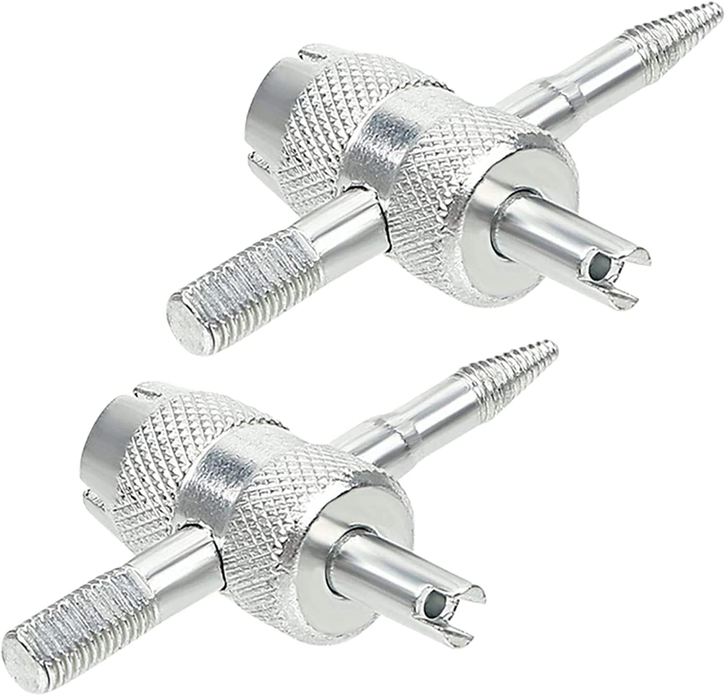 2PCS 4-Way Valve Tool,Tire Valve Tools,4 Way Valve Core Tool,4-in-1 Multifunctional Valve Wrench for Automobile Tire Stem Core Remover Installer Repairer