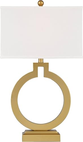 Miniatura 6 de 360 Lighting Lauren - Lámparas de mesa modernas con elevadores de mármol blanco, puerto de carga USB de 28 12 pulgadas de alto, juego de 2 pantallas