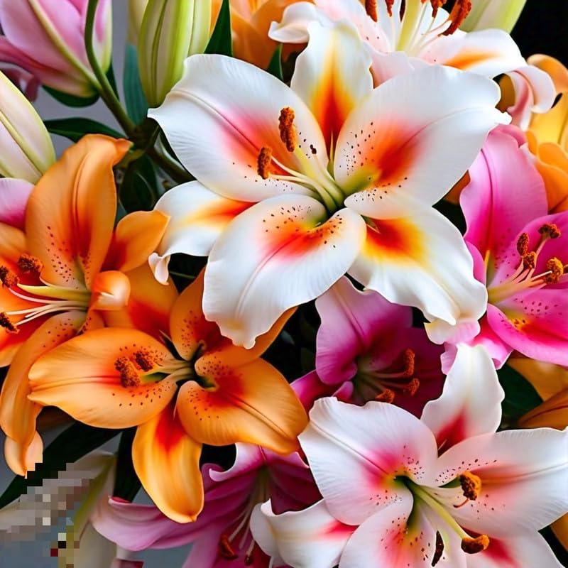 Radha Krishna Agriculture Asiatic Lily red color Imported Holland Verity bulbs for Home and Gardening Pack of 1 bulbs - Image 5 thumbnail