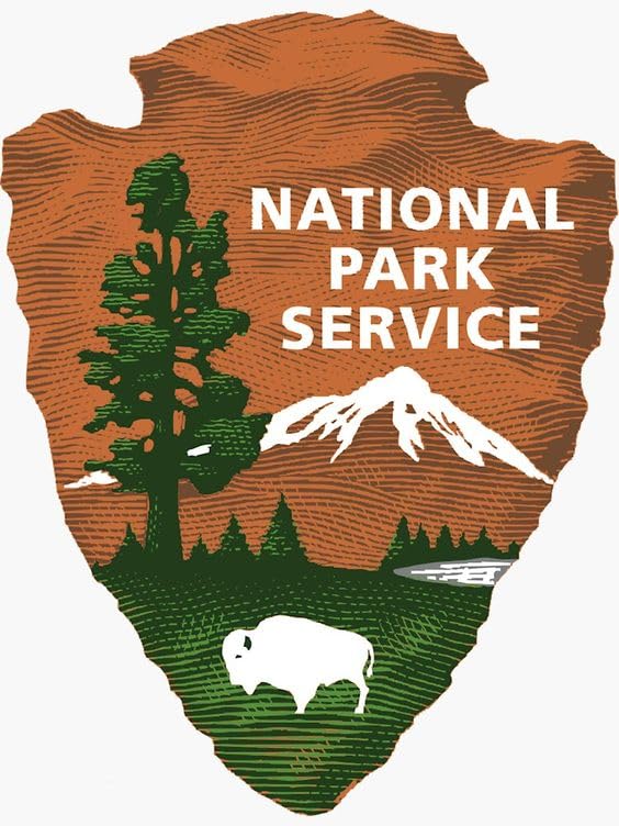 (2 Pack) National Park Service Vinyl Sticker Decal - 5 Inches for Cars Laptop Vehicles Tumblers Window Adults Bumper Trucks Waterbottles