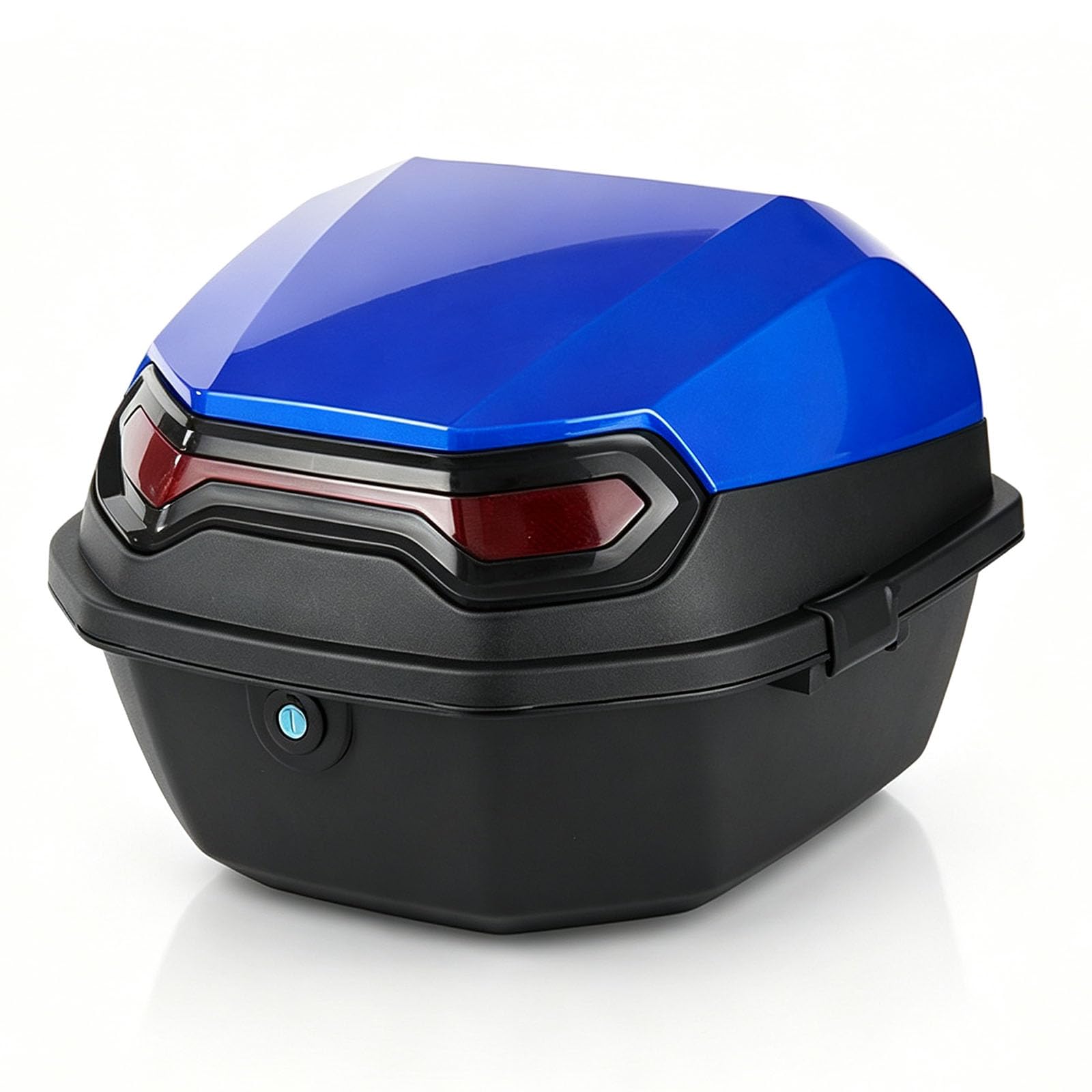 Top Case Scooter, Coffre Arrière Moto, Boîte de Rangement Scooter avec Serrure Antivol et Bande Réfléchissante, Grand Volume Boîte,C