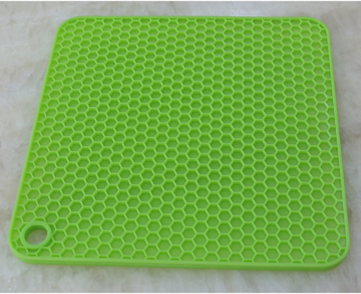 4pcs Square Silicone Insulation Mat Honeycomb Heat Resistant