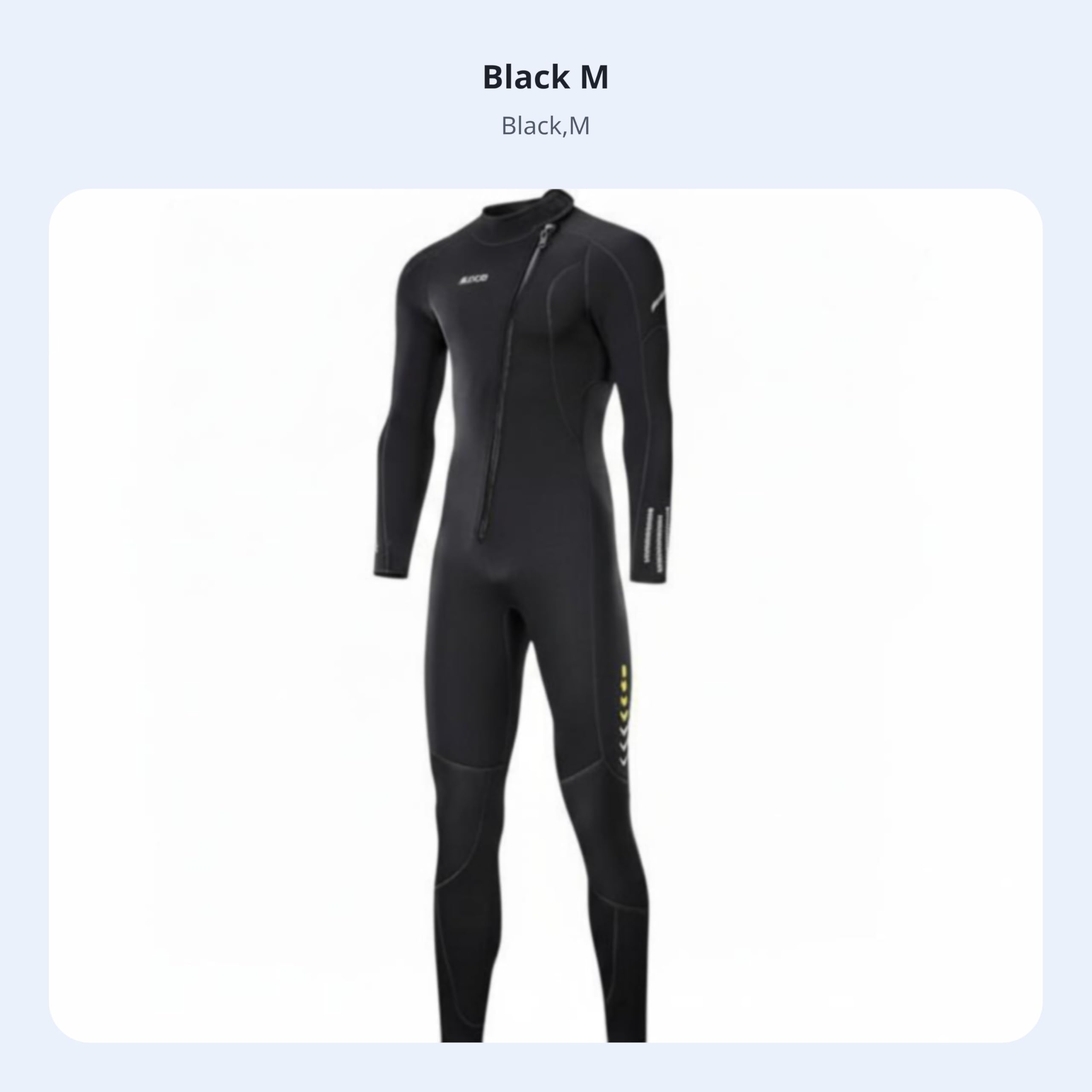 Tuta Muta per Uomo con Materiale in E Nylon per Isolamento Termico E Comfort Durante Il Nuoto con Struttura Flessibile per Movimenti Ottimali Adatta, Nero, M