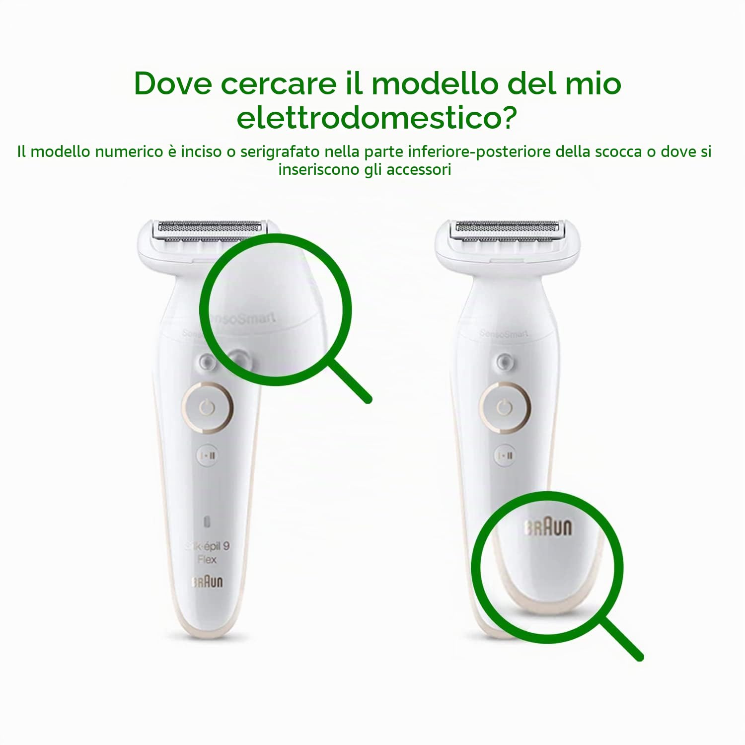 ELECTROTODO testina di rasatura di ricambio per epilatore Braun Silk Epil 9 Flex - 81719635