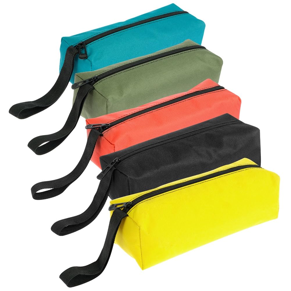 Jnchdghwa Small Tool Bags with Zipper Pouches 5PCS Tool Bag Zipper Multipurpose Zipper Bags for Storing Tools