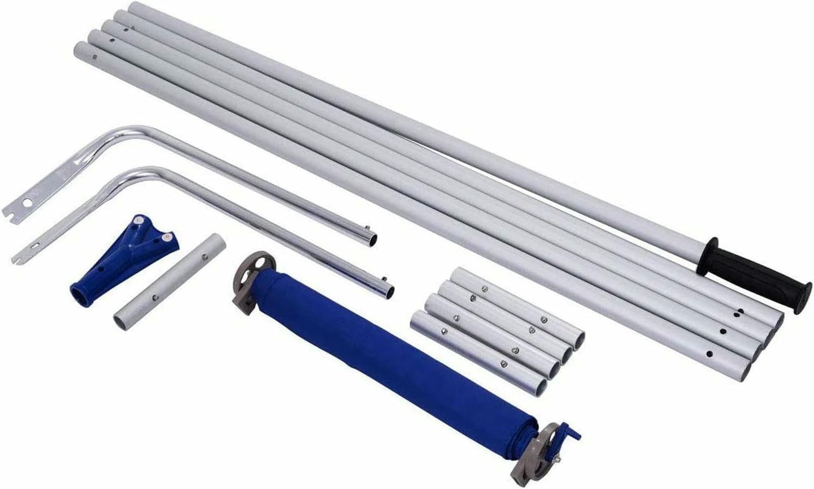 Aluminiowa grabia do śniegu, narzędzie o wysokim zasięgu bezpiecznie czyści dachy, balkony i pokłady wyższego poziomu
