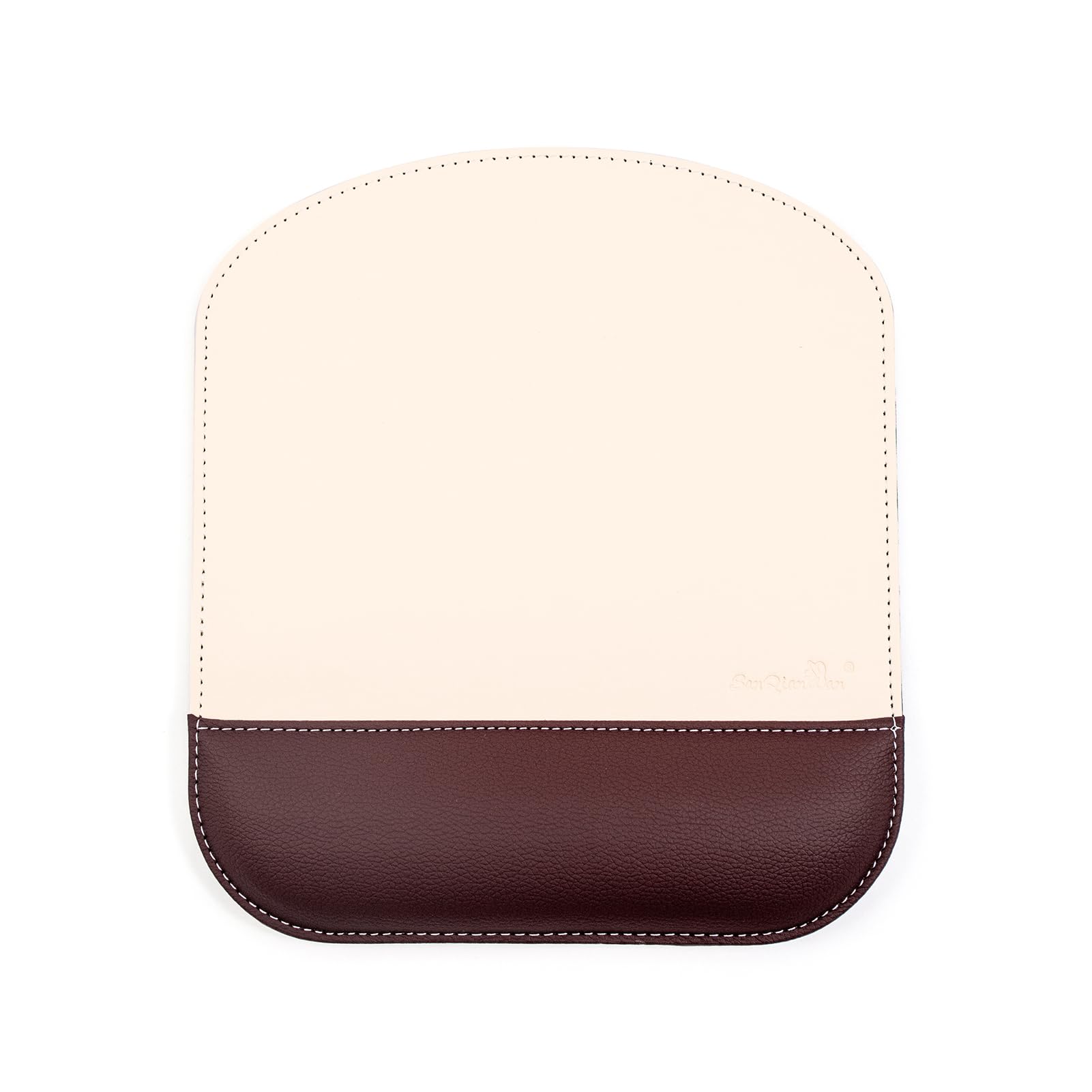 Begin Office Square Leather Mouse Pad with Wrist Rest Non-Slip Design, Business Style Gaming PU Mousepad for Learners, Workers &Computer Users.