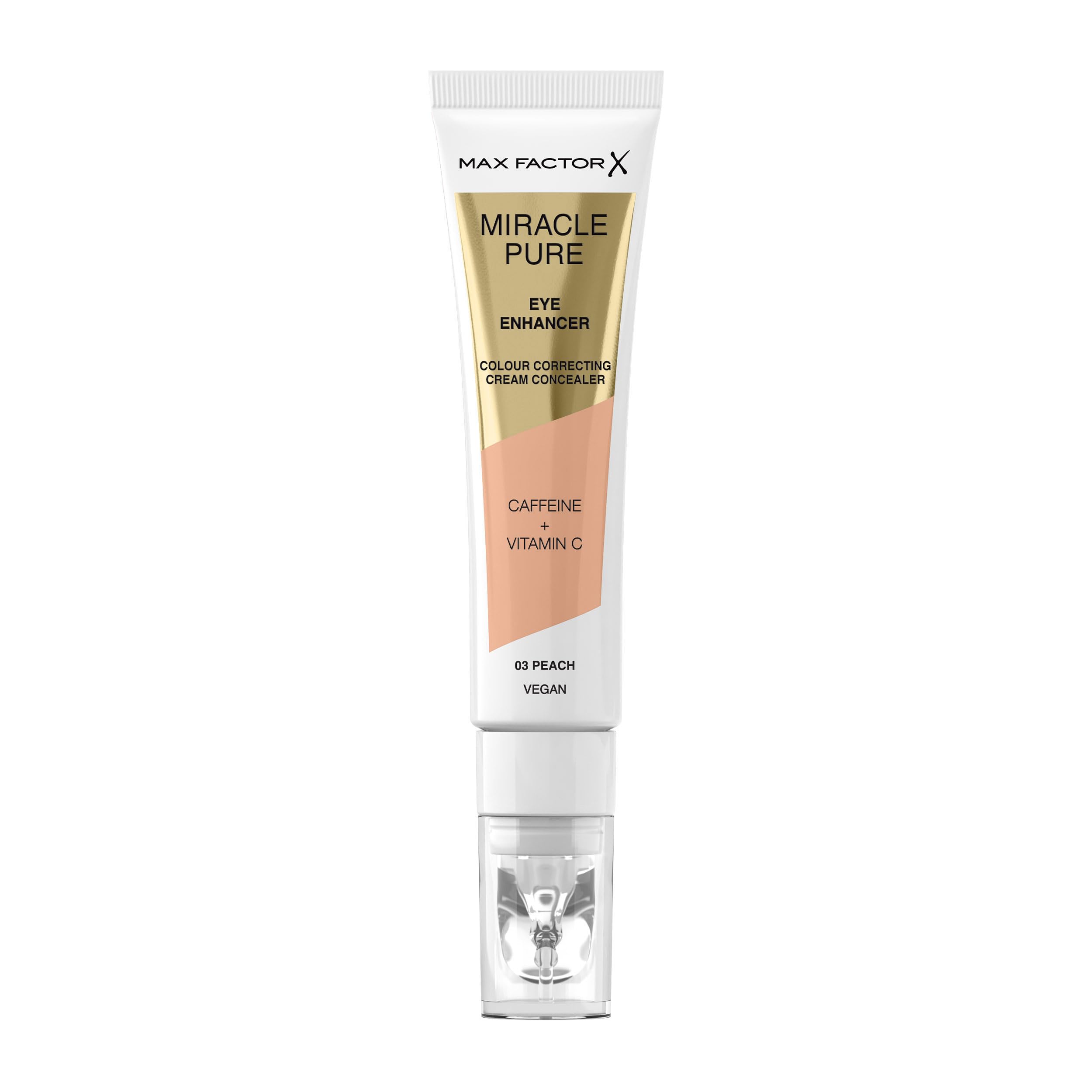 Max Factor Miracle Pure Eye Enhancer - Colour-Correcting Concealer - 03 - Peach, 10ml, Beige, 10 g (Pack of 1)