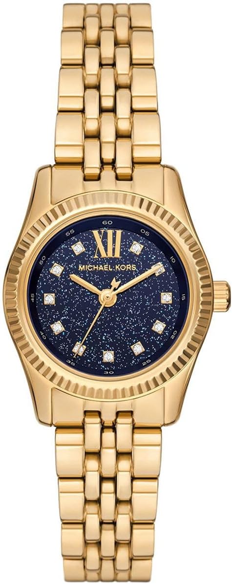 Michael Kors MK4802 Lexington Analog Kadın Kol Saati, 26 mm Kasa Çapı, Altın/Mavi, Altın/Mavi