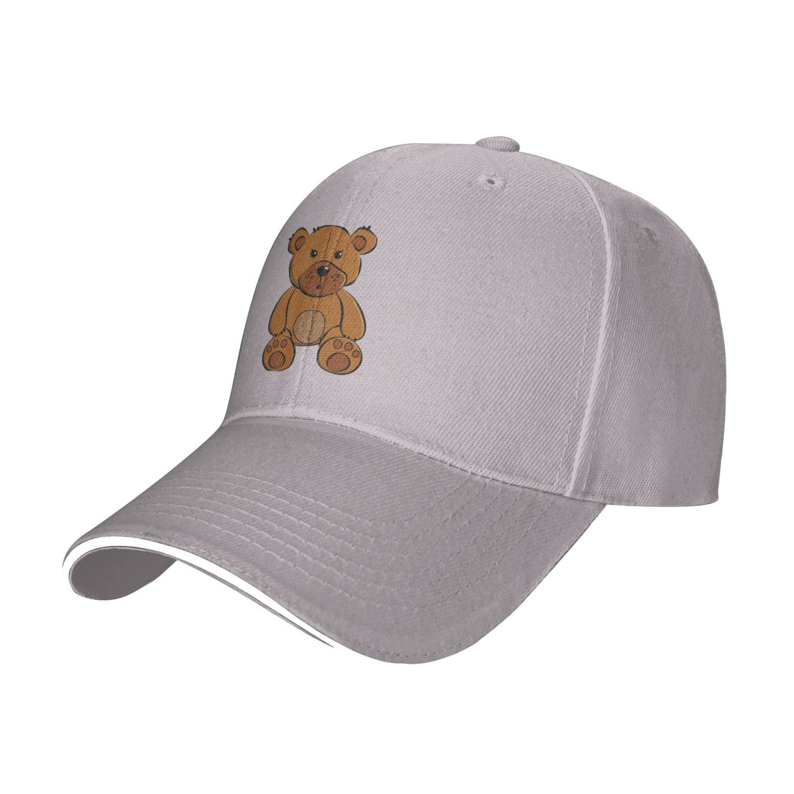 FUCVNPZ Unisex Trucker Hat, Teddy Bear Baseball Cap, Adjustable Sports Cap for Outdoor