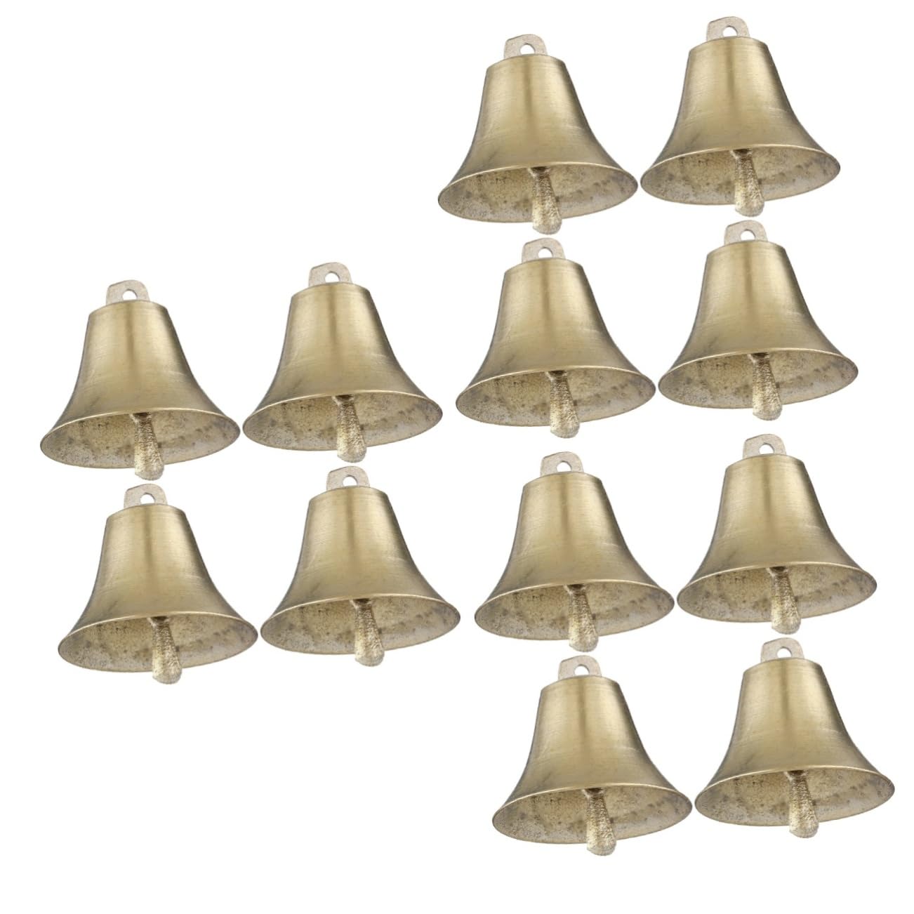 Levemolo 3sets Bulk Farm Supply Bells Cow Horse Sheep Hanging Bell Noise Choker for Cattle Farm 4pcs*3