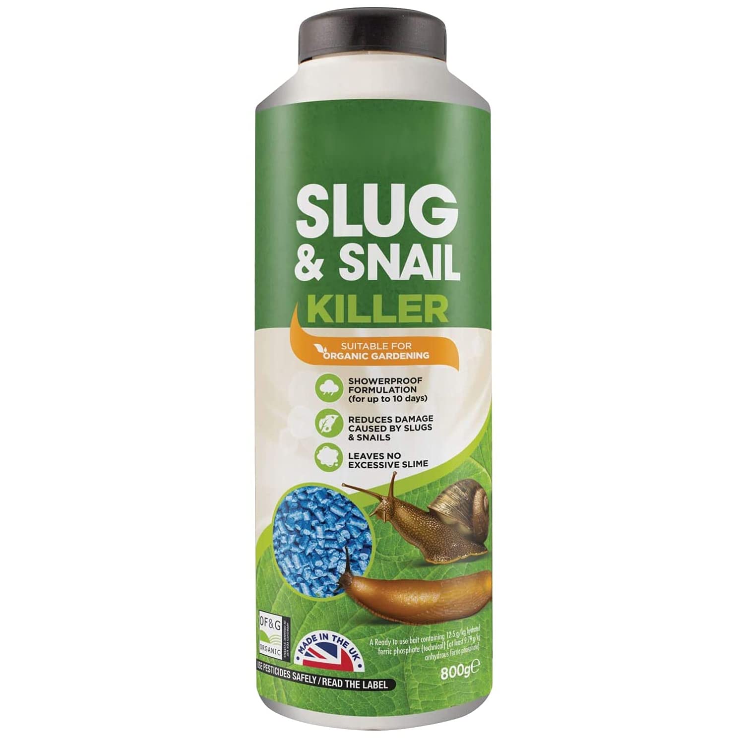 CUQOO Slug & Snail Killer in 800g Ultrastrong Slug Pellets for