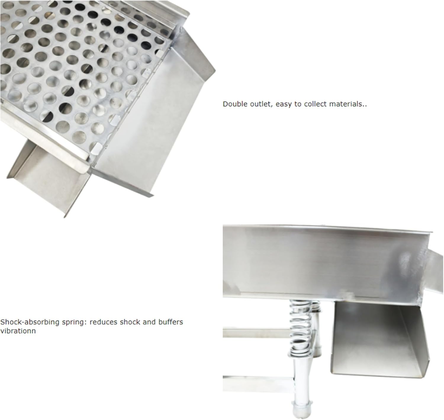 Electric Vibrating Sifter JG30-75 with 20mm Stainless Steel Linear Vibrating Screen Linear Sifter Shaker Screen Machine with One Layers 110V 80W