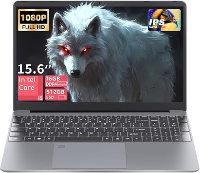 15.6" Business Laptop Core i5-8279U4C/8T, Up to 4.10 GHz 16GB 512GB NVMe SSD Win 11 Pro Backlit Keyboard Fingerprint Bluetooth for Student Work Gaming