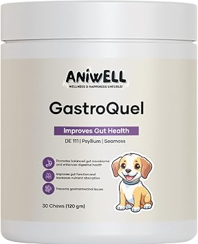 GastroQuel Dog Probiotic Chews Gut Health, Occasional Diarrhea & Digestive Support | Probiotics for Dogs, Kaolin & Pectin | Yeast Infection Support & Anti Diarrhea for Dogs