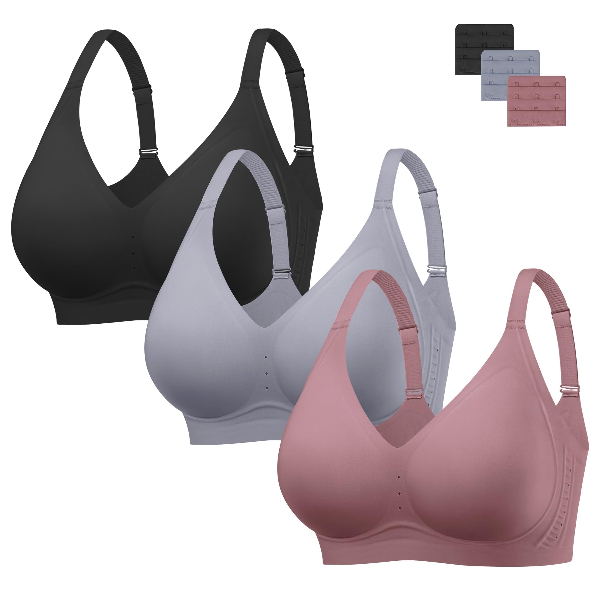 HBselect Jelly Bras for Women Wireless smooth Comfort Full Coverage Bra
