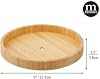 mDesign Bandeja giratoria de bambú Lazy Susan para almacenar alimentos en gabinetes, despensa, refrigerador, encimeras, organizador giratorio para frascos de especias, condimentos, repostería, 9" redondo, Colección Echo, natural 5