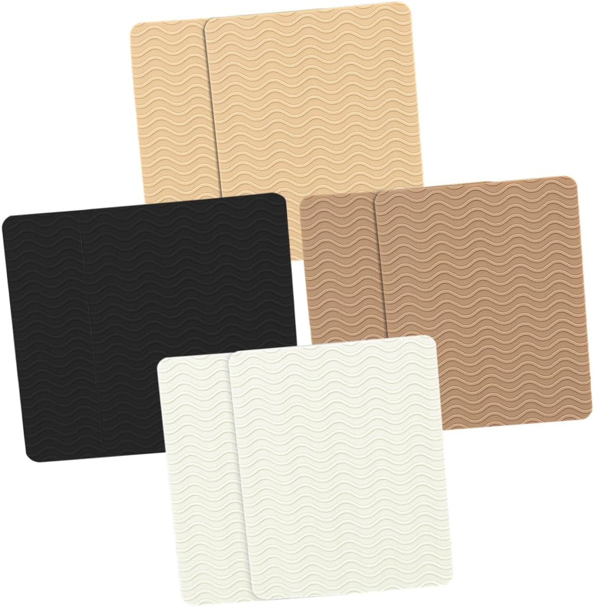 Non-Slip Shoe Sole Pads for High Heels 8pcs Set Self-Adhesive Black Apricot Khaki Anti-Slip Shoe Bottom Grips and Heel Protection
