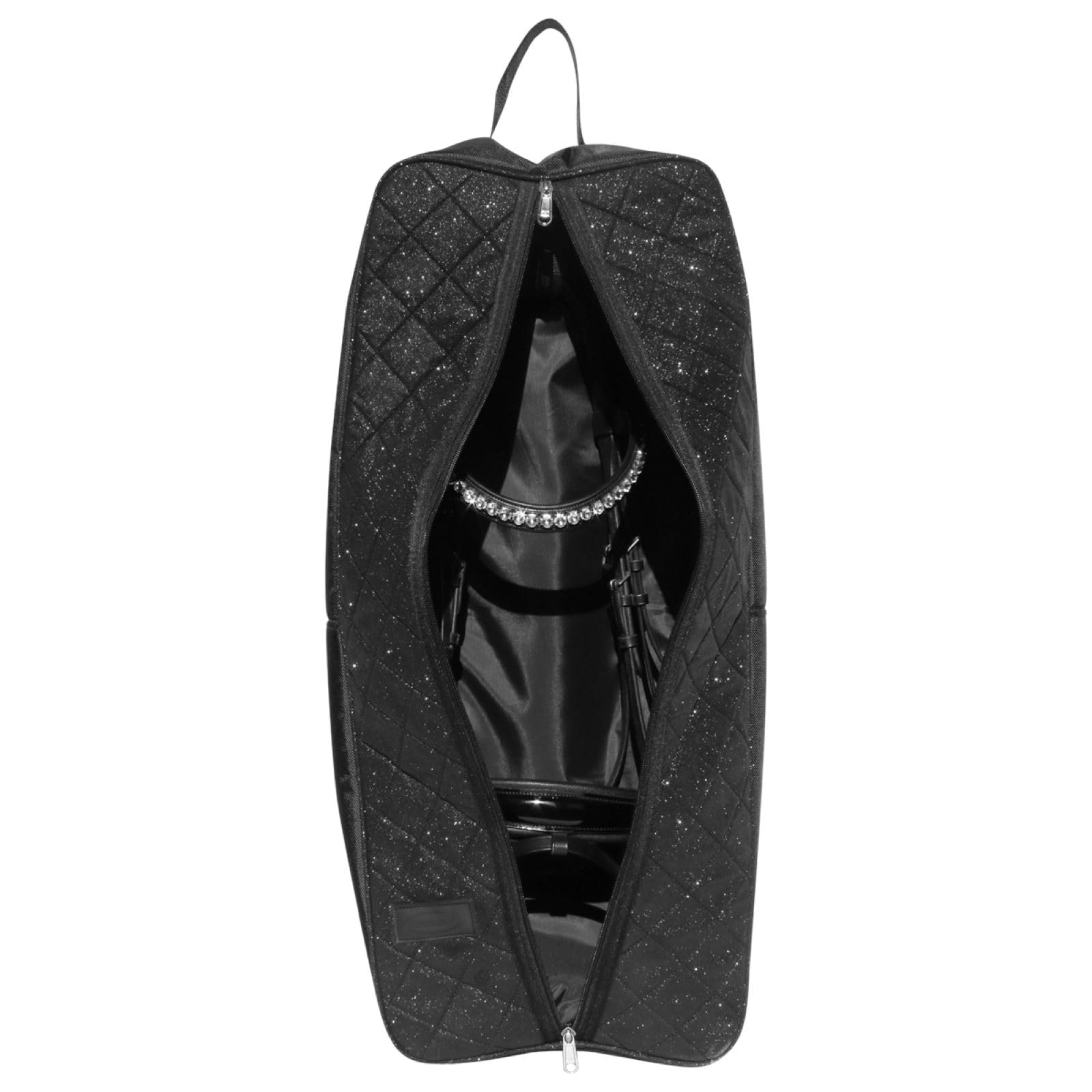 Euroriding Trensentasche Exclusiv Trensen Tasche mit Glitzereffekt schwarz