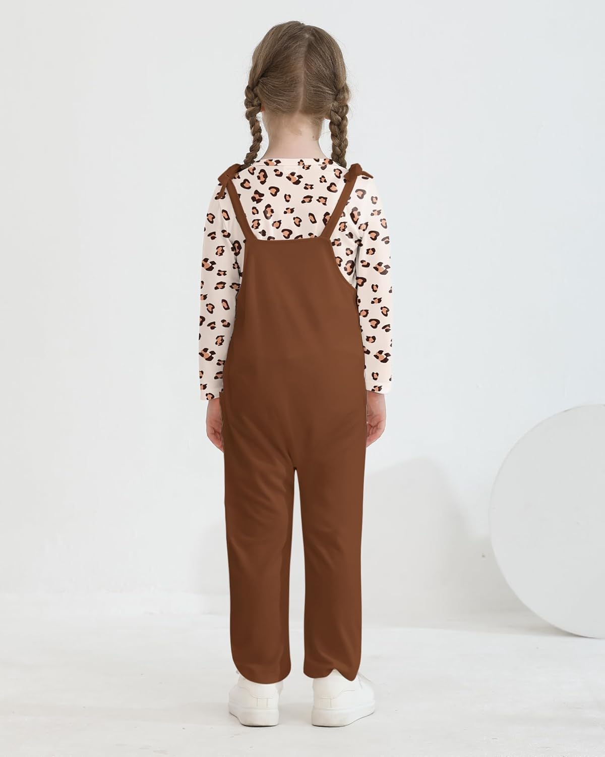 Toddler Girl Clothes Girls Jumpsuit Fall Winter Round Neck Long-Sleeved Top and Overalls with Pockets 2-8 Years - Image 4