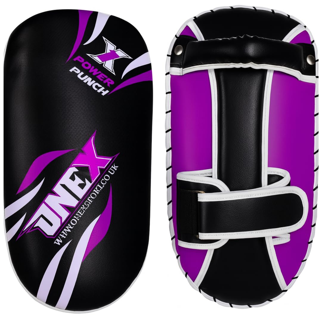 ONEX Curved Muay Thai Kick Pad, Heavy Duty Strike Shield for Boxing, Punching Foot Target MMA Training, Shock Absorbing Gel Foam for Martial Arts and Taekwondo