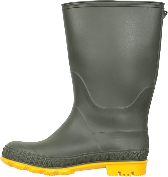 Mountain Warehouse Plain Kids Wellies - Waterproof, Soft Jersey Lined Wellington Boots, Gripped Sole, Boys & Girls - Spring Summer, Rain, School, Outdoors - 4