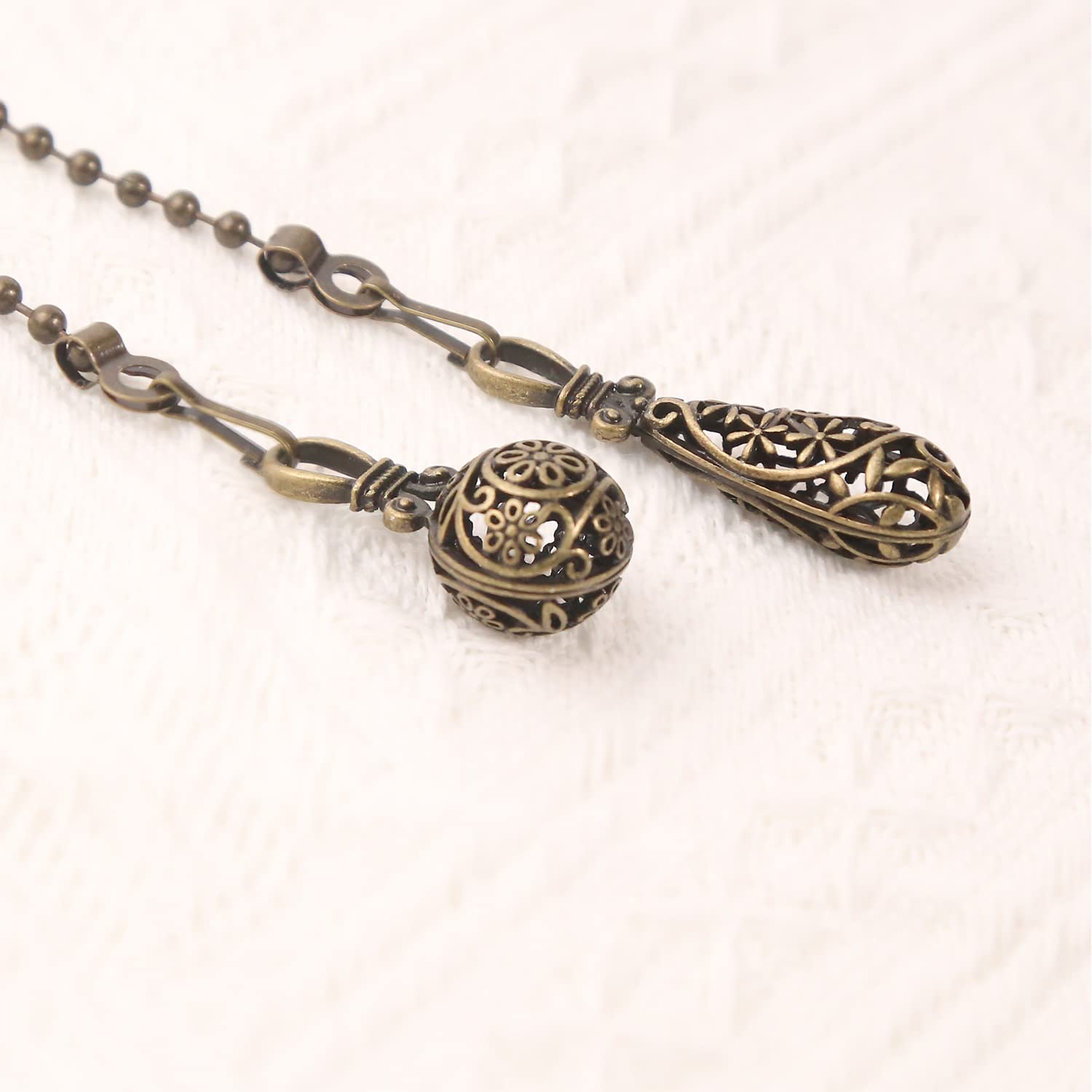 Vintage Copper Ceiling Fan Pull Chains (2 Pack) -5 Vintage Copper Ceiling Fan Pull Chains (2 Pack) -5