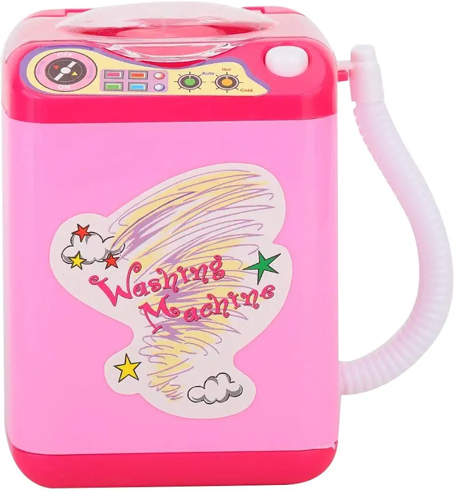 Limpador de Pincel de Maquiagem, Mini Máquina de Lavar de Simulação Máquina de Lavar Esponja de Pincel de Maquiagem Bonita, Máquina de Lavar Automática, Materiais Plásticos (Rosa)