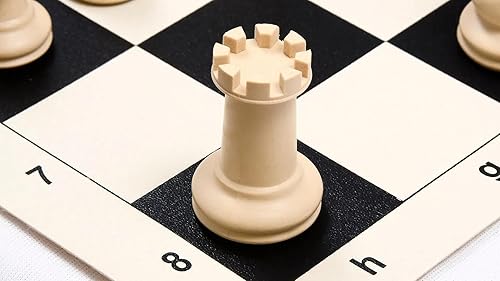 Miniatura 9 de CHESSBAZAAR Study Library Tournament Plastic Chess Pieces & Roll Up Chess Board Combo |32 Pieces with 15 Inches Rollup Chessboard | Weight-340 grams