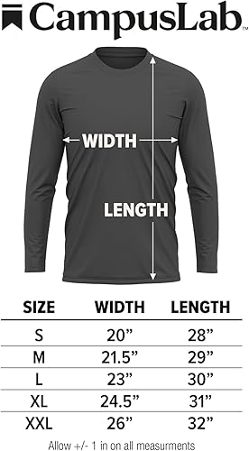 Miniatura 5 de Camisa deportiva de manga larga oficial de la NCAA Collegiate para hombre, con logotipo en el pecho izquierdo, colección carbón