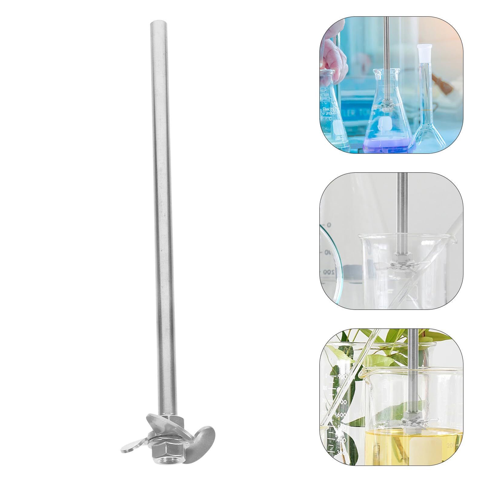 Zerodeko Set di 1 Pala di Miscelazione Asta a Croce in Acciaio Inossidabile per Miscelazione Resistente Efficiente in Laboratorio e Esperimenti