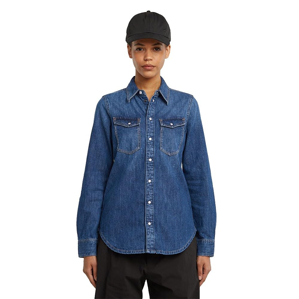 G-STAR Slim Western Shirt LS WMN, Blue (Worn in Windward D27714-d252-g749), S