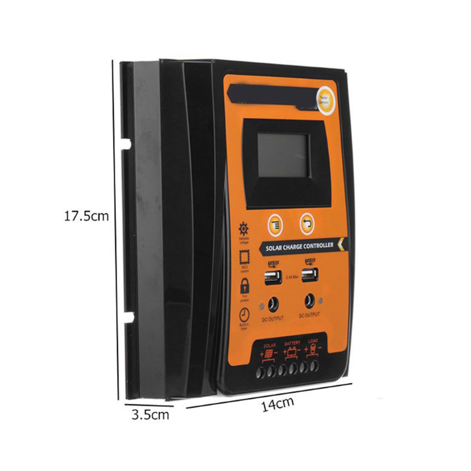 Régulateur de Charge Solaire 30a 12v 24v, Alliage D'aluminium
