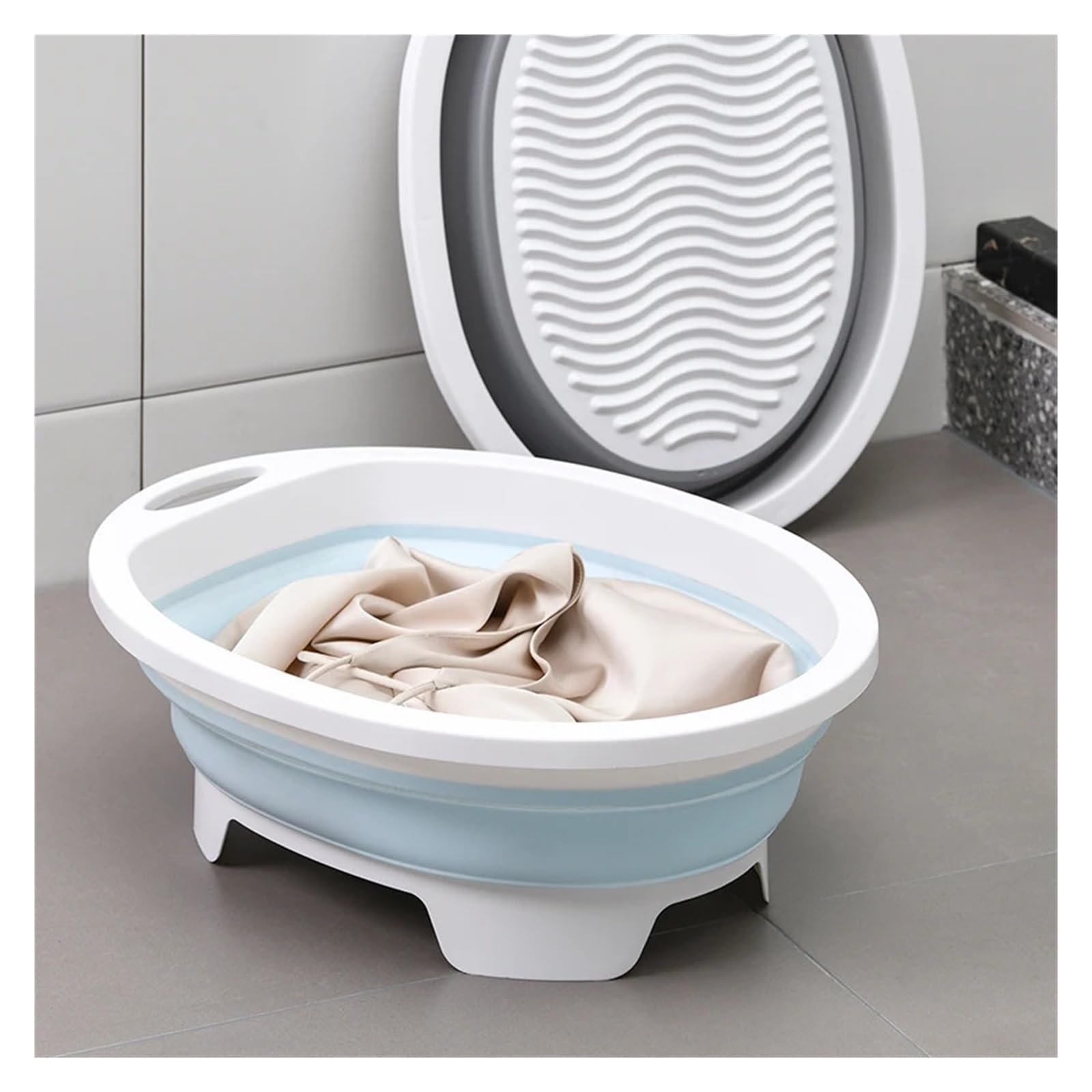 1 pièce, compatible avec les bassines à linge pliables, portable for voyages et le camping, utilisée for laver vêtements chaussettes(Pink)