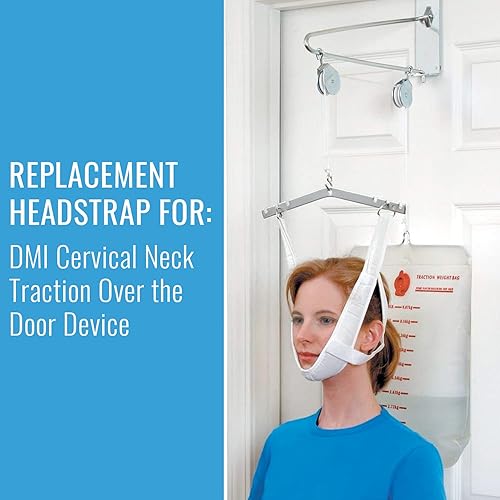 Miniatura 4 de DMI Cabestro de cabeza acolchado de espuma de repuesto para el hogar, juegos de tracción cervical sobre la puerta, para aliviar el dolor de cuello,